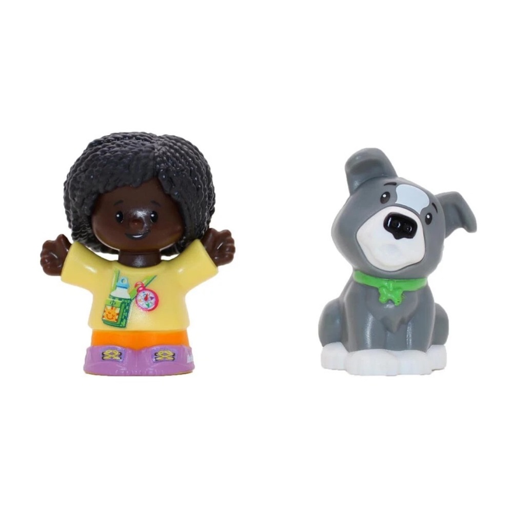 Fisher-Price Little People, Girl and Grey Dog 2021